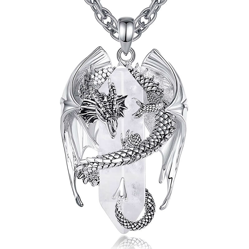 Colar Dragão Quartzo Branco