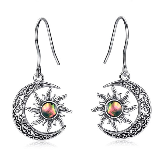 Brincos Abalone Sol e Lua