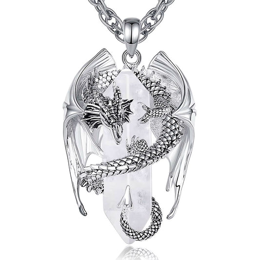 Colar Dragão Quartzo Branco