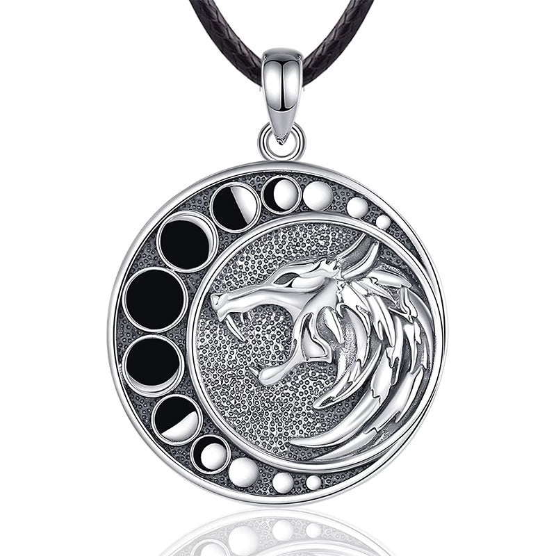 Colar Prata 925 Lobo com cordão de 60cm.