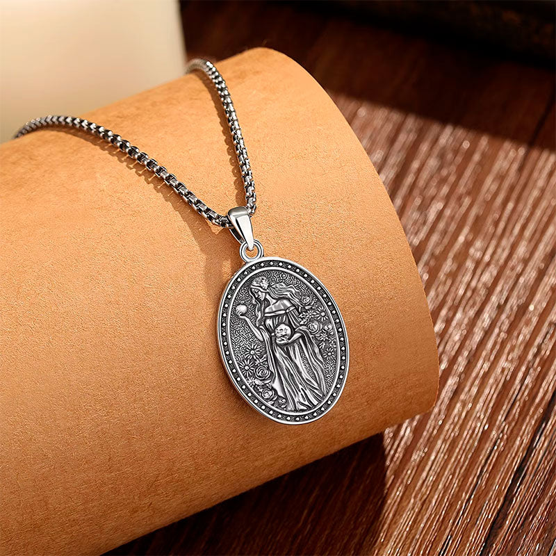 Colar Prata Feminino Perséfone So Superfície de Madeira