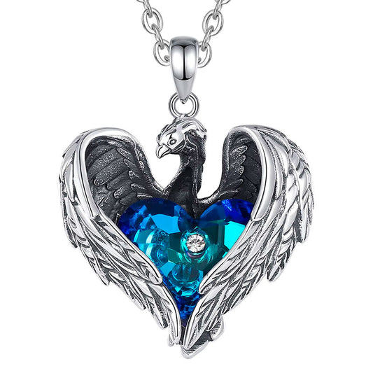 Colar Prata Fênix Cristal