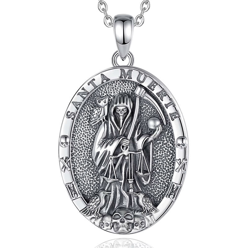 Colar Prata Santa Morte