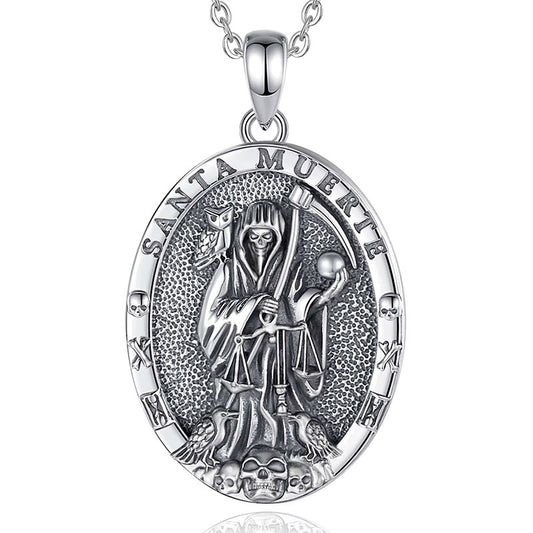 Colar Prata Santa Morte