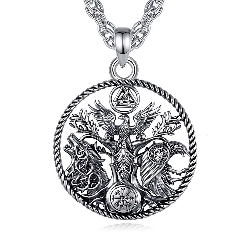 Colar Prata Símbolos Vikings