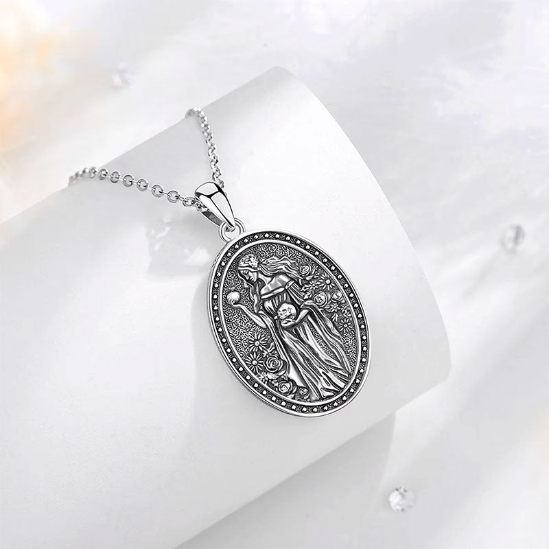 Frente do Colar Prata Feminino Perséfone