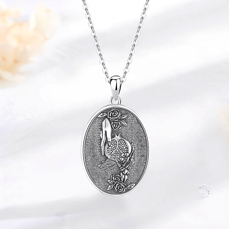 Verso do Colar Prata Feminino Perséfone