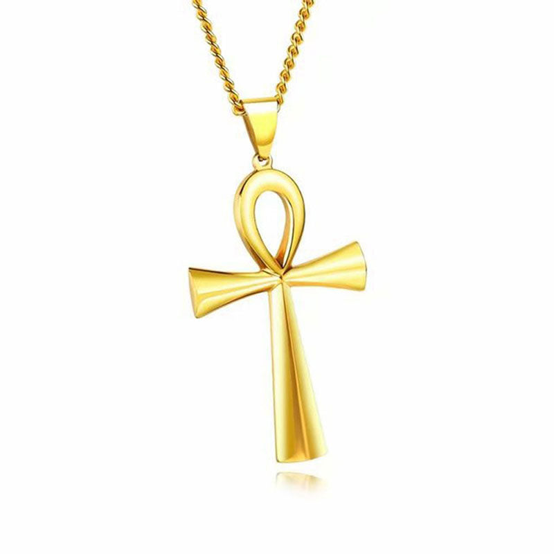 Colar Metal Ankh Dourado