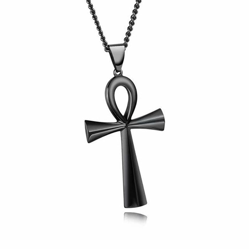 Colar Metal Ankh Preto